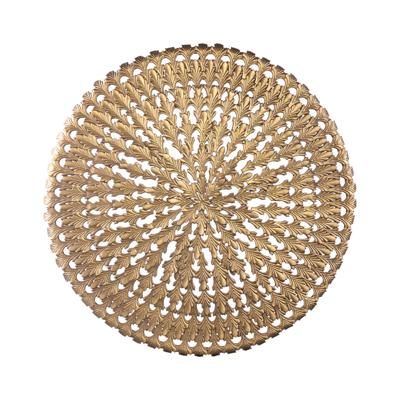 Xavery Bronzen ronde ijzeren wandpaneel met uitgesneden uitstraling L