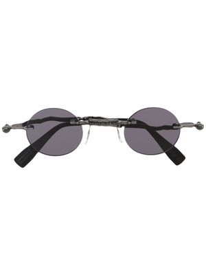 Kuboraum lunettes de soleil à monture ronde - Noir