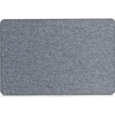 Zeller placemats van vilt - 2x - grijs - 45 x 30 cm - Rechthoekig - Borden onderleggers