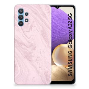 Samsung Galaxy A32 5G TPU Siliconen Hoesje Marble Pink - Origineel Cadeau Vriendin