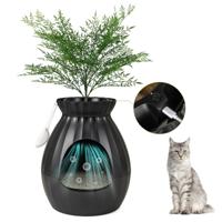 Slimme Kattenbak met Elektronische Geurbestrijding Nepplant Kiezelstenen Deurgordijn Schep Kattenbak voor Grote Katten Zwart