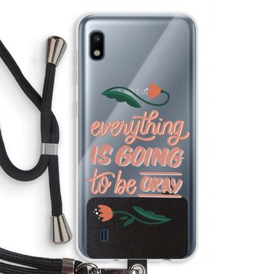 Optimistic flower girl: Samsung Galaxy A10 Transparant Hoesje met koord