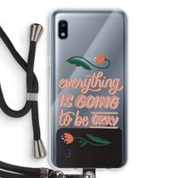 Optimistic flower girl: Samsung Galaxy A10 Transparant Hoesje met koord