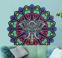 Stickers bloemenpatroon Kleurrijke olifant mandala - thumbnail