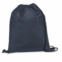 Gymtas/lunchtas/zwemtas met rijgkoord - voor kinderen - donkerblauw - 35 x 41 cm