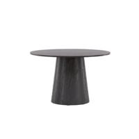 Fjôrd - Eettafel Rond MDF Donkerbruin - Ø120x75 cm - Lanzo