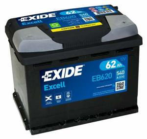 Exide Excell EB620 voertuigaccu Sealed Lead Acid (VRLA) 62 Ah 12 V 540 A Auto