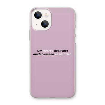 uw waarde daalt niet: iPhone 13 mini Transparant Hoesje