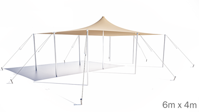 Kit stretchtent 6x4 no wall zand - Nomadik stretch