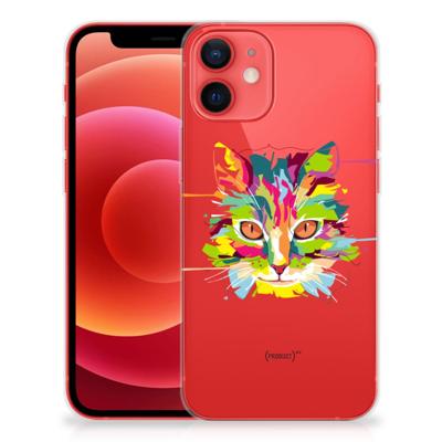 iPhone 12 Mini Telefoonhoesje met Naam Cat Color iPhone 12 Mini Telefoonhoesje met Naam Cat Color