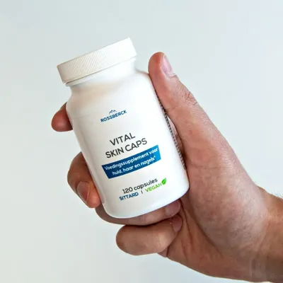 Vital Skin Caps van Rossberck | Supplement voor huid, haar & nagels | Speciaal ontwikkeld voor mannen | Bron van vitamines en mineralen