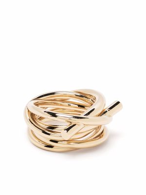 Ferragamo bague à effet superposé - Or