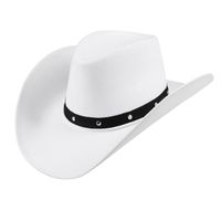Boland Carnaval verkleed Cowboy hoed Billy Boy - wit - volwassenen - Western thema   -