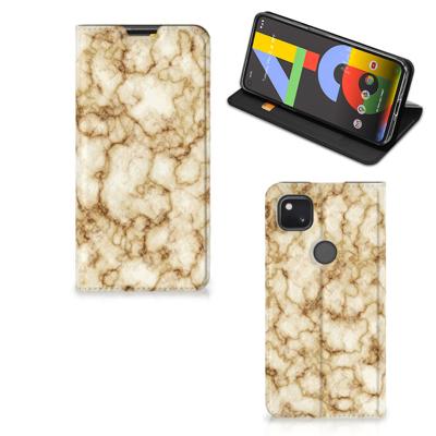 Google Pixel 4a | Standcase | Marmer Goud