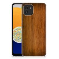 Samsung Galaxy A03 | Bumper Hoesje | Donker Hout