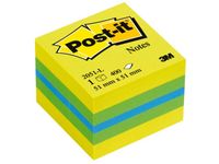 3M Post-it 2051L zelfklevend notitiepapier Vierkant Blauw, Groen, Turkoois, Geel 400 vel - thumbnail
