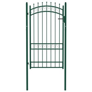VidaXL Poort met speerpunten 100x175 cm staal groen