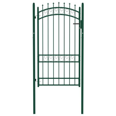 VidaXL Poort met speerpunten 100x175 cm staal groen