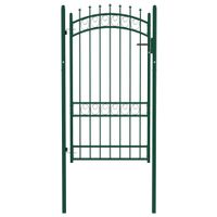 VidaXL Poort met speerpunten 100x175 cm staal groen
