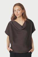 Neo Noir Annabeth Sateen Tee | Brown