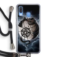 Volle maan: Samsung Galaxy A40 Transparant Hoesje met koord