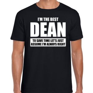 Zwart cadeau t-shirt I'm the best Dean / ik ben de beste decaan voor heren 2XL  -