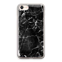Zwart Marmer 2: iPhone 8 Transparant Hoesje