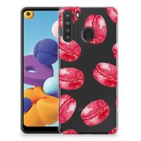 Samsung Galaxy A21 | Siliconen Case | Pink Macarons
