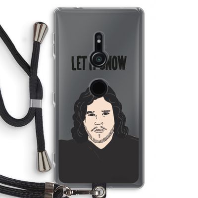 Let It Snow: Sony Xperia XZ2 Transparant Hoesje met koord