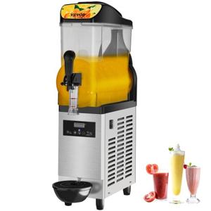 VEVOR Commerciële Slushy Machine 12L Single Bowl 25 Cup Margarita Maker 500W RVS Margarita Smoothie Frozen Drink Maker Slushie Machine voor Party Cafe Restaurants Bars Etc.