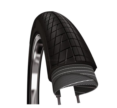 UrbanProof Buitenband voor fatbikes urban proof fat tyre razor normal 20 x 4.00" / 100-406 mm - zwart