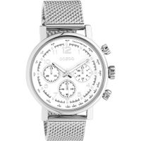 OOZOO C10900 Horloge Timepieces staal zilverkleurig-wit 42 mm - thumbnail