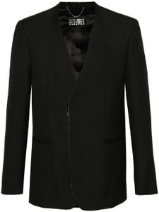 MM6 Maison Margiela blazer boutonné à design sans col - Noir