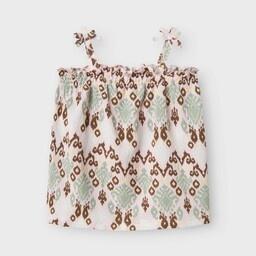 Name it zomer top S/S meisjes - print beige - Nkfhamsa