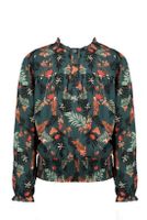 NoNo Meisjes blouse forest AOP - Tessa - Winter Smaragd