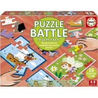 Puzzle - EDUCA - Battle Jr Fantasy - 16 puzzle - Tema fantasy - Per bambini dai 4 anni