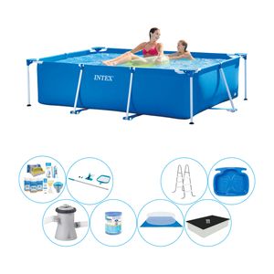 Intex Frame Pool Rechthoekig 220x150x60 cm - Deluxe Zwembad Set