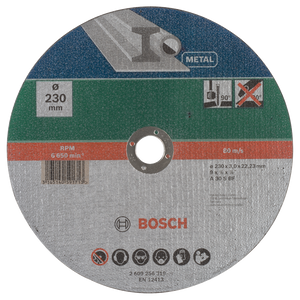 Bosch Accessoires Doorslijpschijf Metaal | 230 X3 | Recht - 2609256319