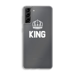 King zwart: Samsung Galaxy S21 Plus Transparant Hoesje