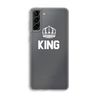 King zwart: Samsung Galaxy S21 Plus Transparant Hoesje