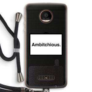 Ambitchious: Motorola Moto Z Force Transparant Hoesje met koord