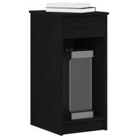 Computertorenstandaard met lade 35x45x77 cm zwart