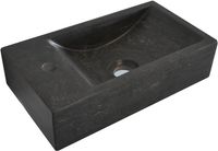 Ben Venetia S fontein 1 kraangat links 36x18x9 cm hardstenen zwart