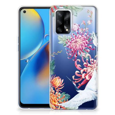 OPPO A74 4G | TPU Hoesje | Bird Flowers