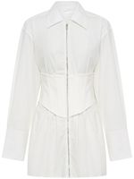 Dion Lee robe courte coton biologique à taille corset - Blanc