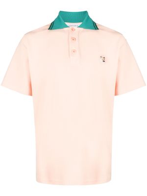 Maison Kitsuné polo en coton à logo appliqué - Orange