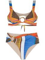 Amir Slama bikini à rayures - Multicolore