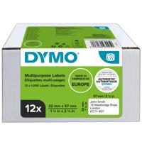 Etiket dymo labelwriter multif 32x57 12st wit