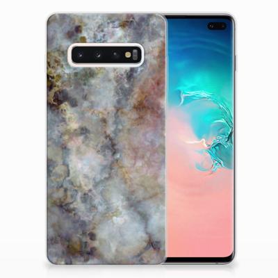 Samsung Galaxy S10 Plus | TPU | Siliconen hoesje | Marmer Grijs