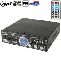 AK-901 Stereo Audio Karaoke versterker met afstandbediening ondersteuning voor SD-kaart / USB Flash Disk / FM Radio(Black)
